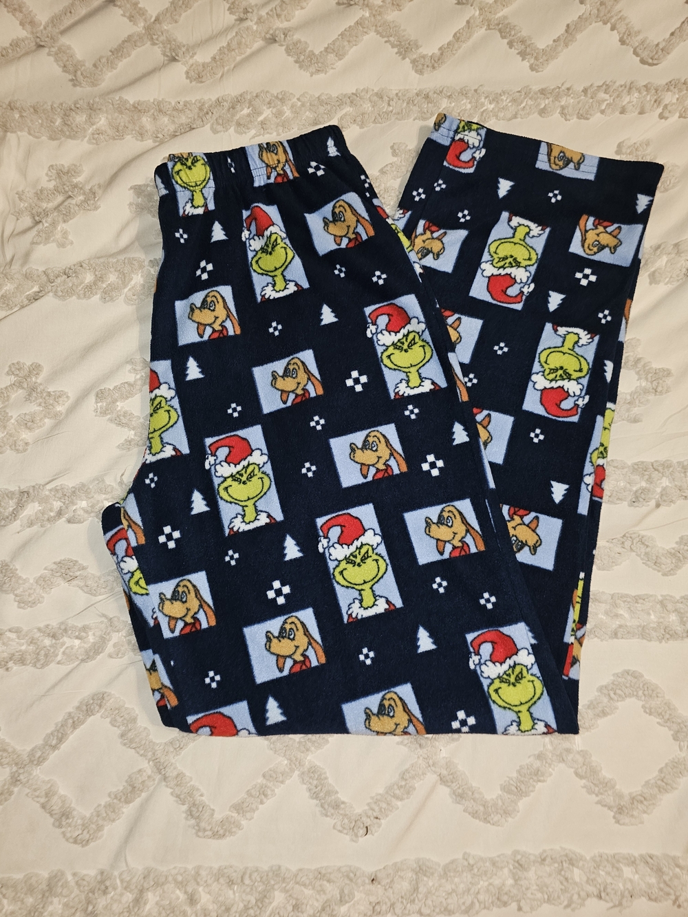 Komar Kids 'Big' Kids Navy Grinch Print Holiday Pajama Pants